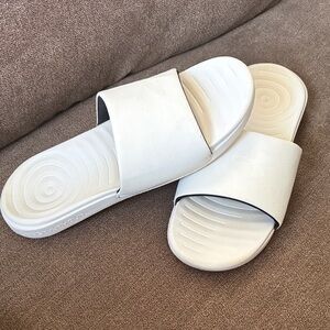 Under Armour White Slide Sandals